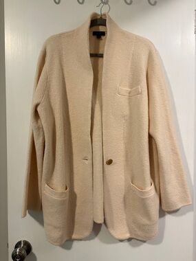 J. Crew Soft Knit Sweater-Blazer - Cream